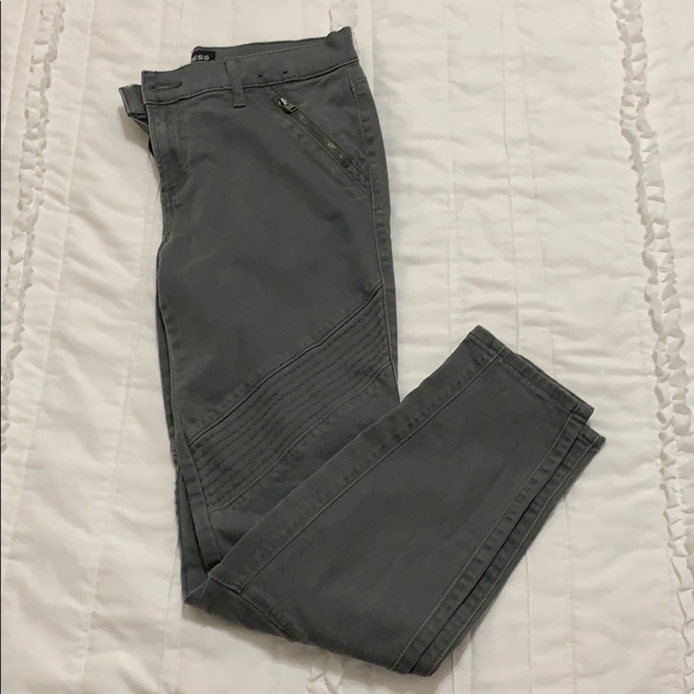 Grey moto style jeggings from Express